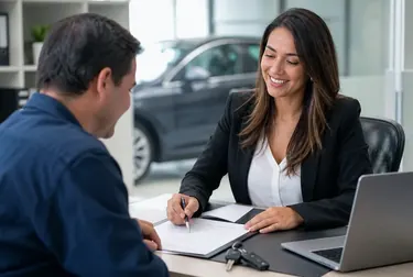 Profissional processando licenciamento de veículo em Apucarana.